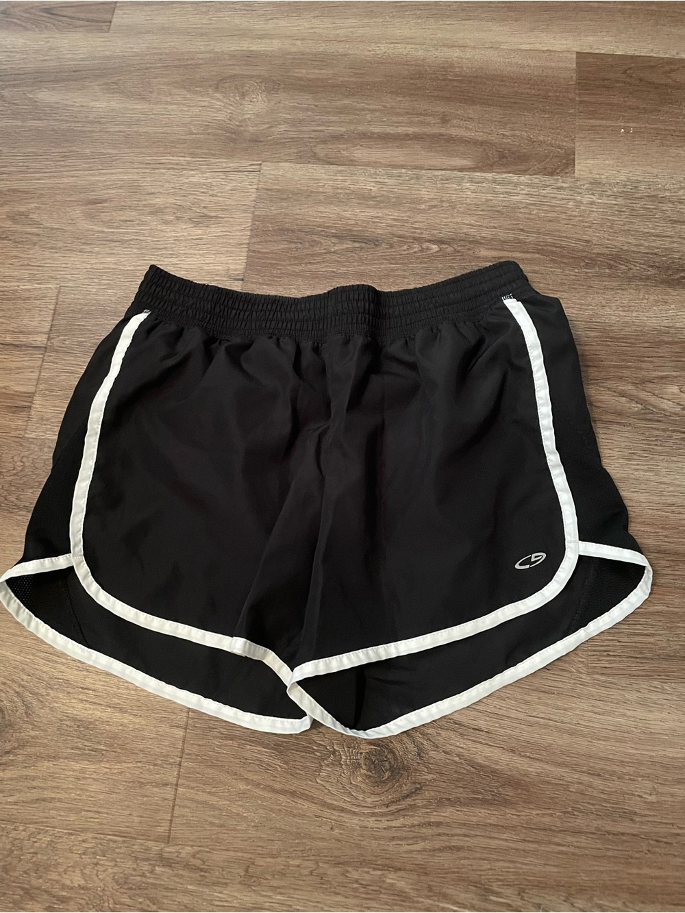 Black Women’s Athletic Running Shorts with White Trim